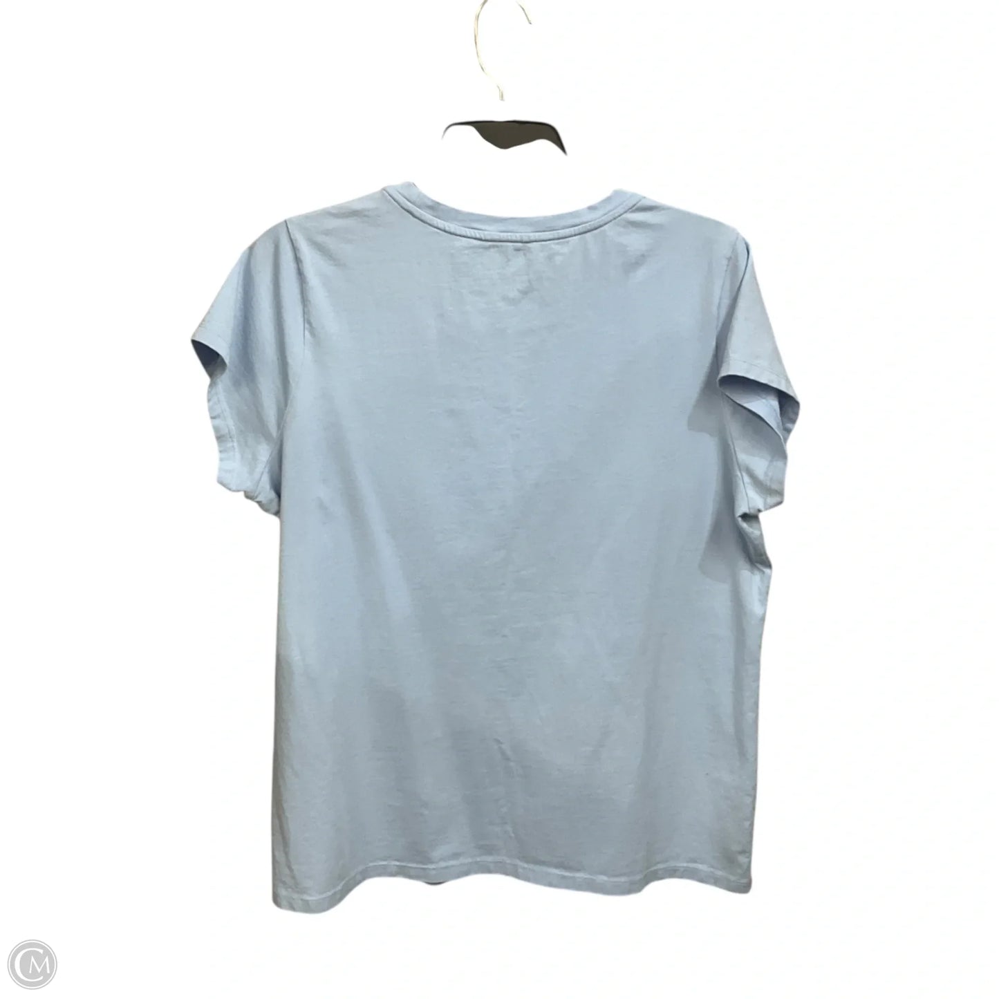 Top Short Sleeve By Calvin Klein In Blue, Size: L