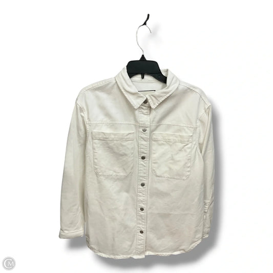 Jacket Denim By Bagatelle In White Denim, Size: S