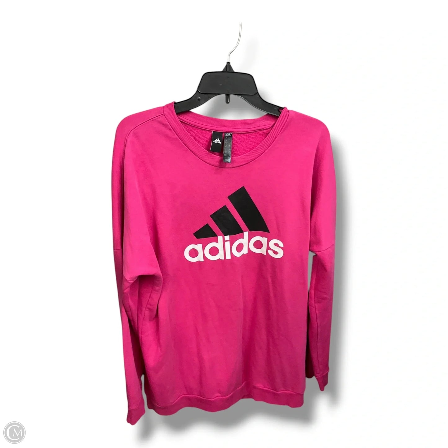 Sweatshirt Collar By Adidas In Pink, Size: L