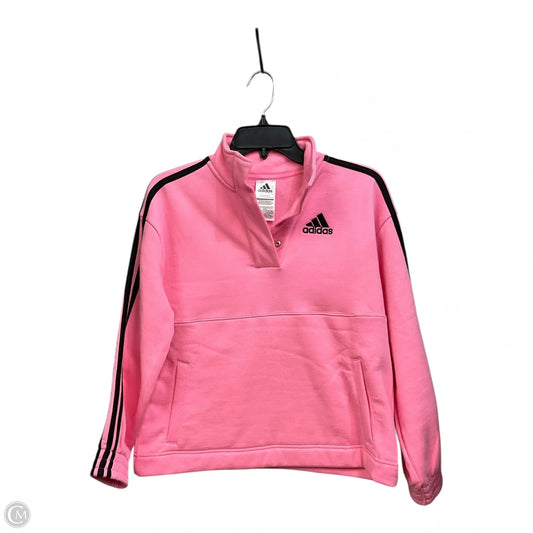 Athletic Sweatshirt Collar By Adidas In Pink, Size: Xl