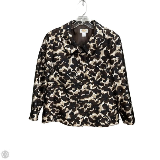 Blazer By Talbots In Black & Brown, Size: L