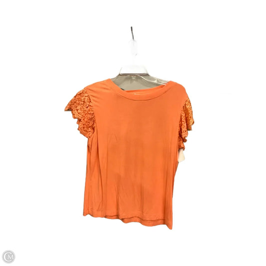 Top Short Sleeve By Kori America In Orange, Size: M