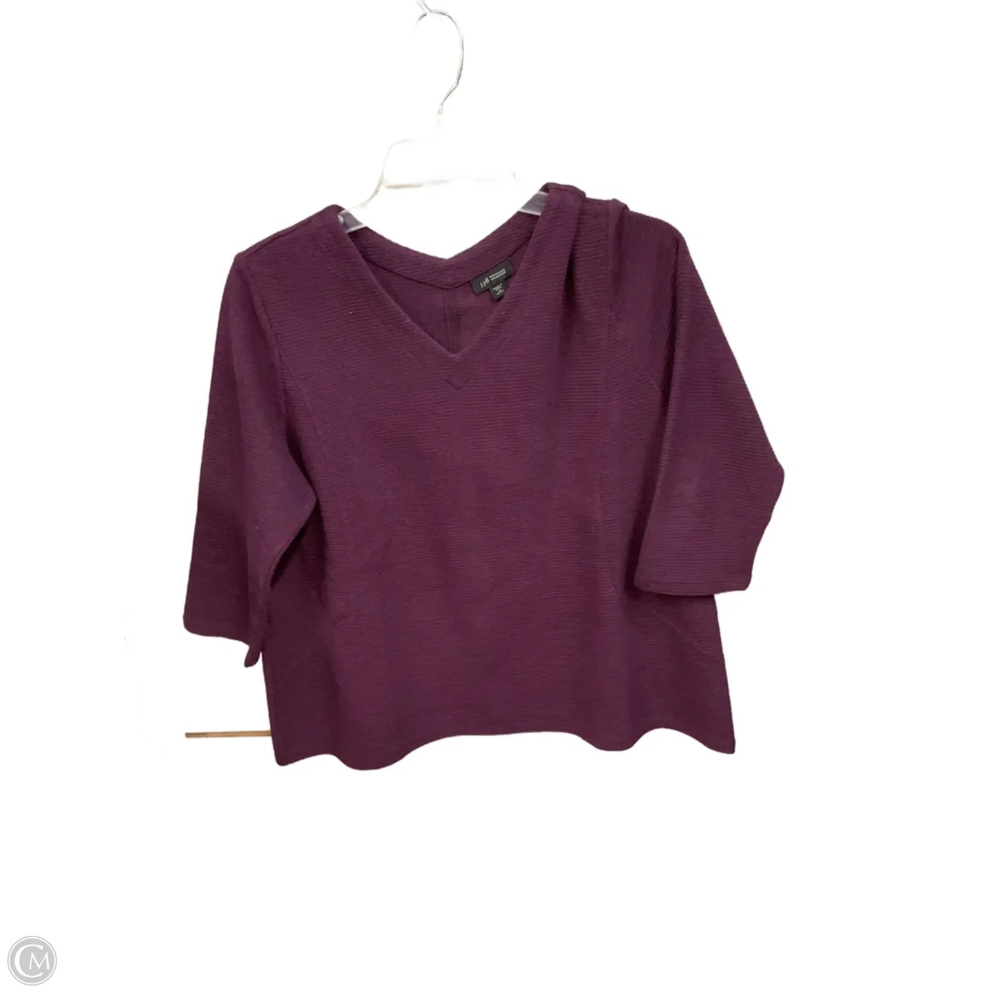 Top 3/4 Sleeve By J. Jill In Maroon, Size: Mp