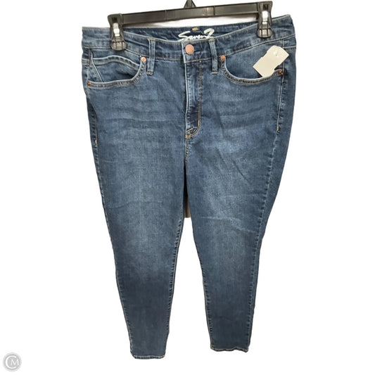 Jeans Skinny By Seven 7 In Blue Denim, Size: 10