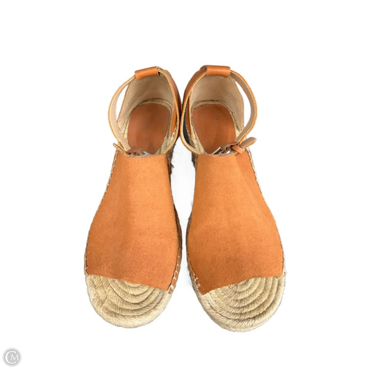 Sandals Heels Wedge By Gap In Tan, Size: 8.5