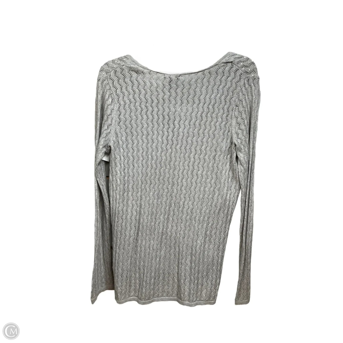 Top Long Sleeve By Dana Buchman In Grey, Size: L