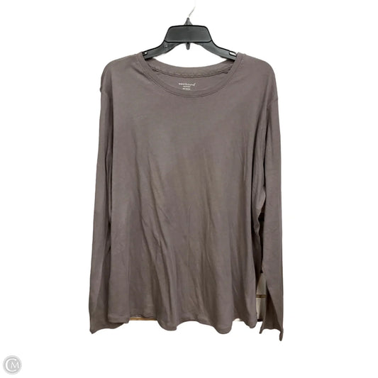 Top Long Sleeve Basic By West Bound In Brown, Size: 2x
