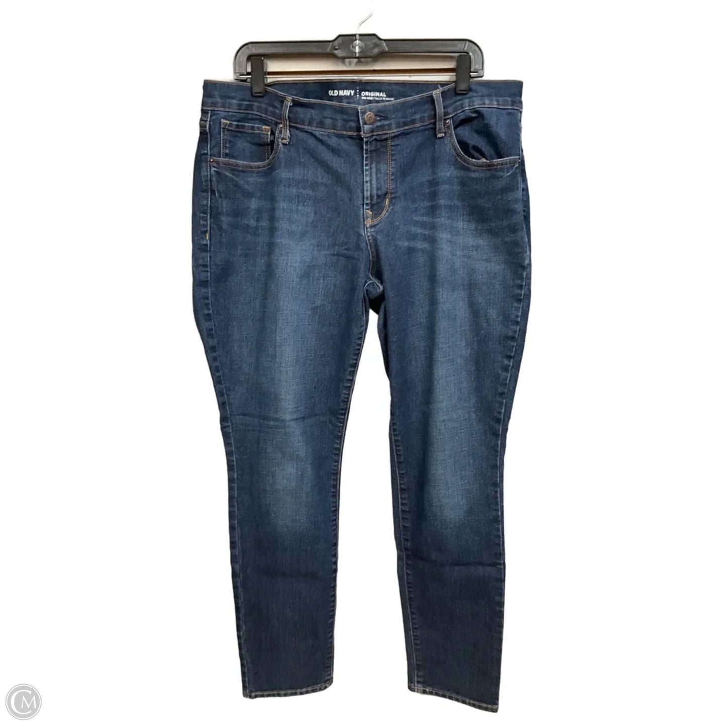 Jeans Straight By Old Navy In Blue Denim, Size: 14