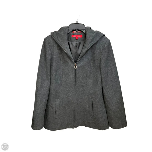 Coat Peacoat By Anne Klein In Grey, Size: M