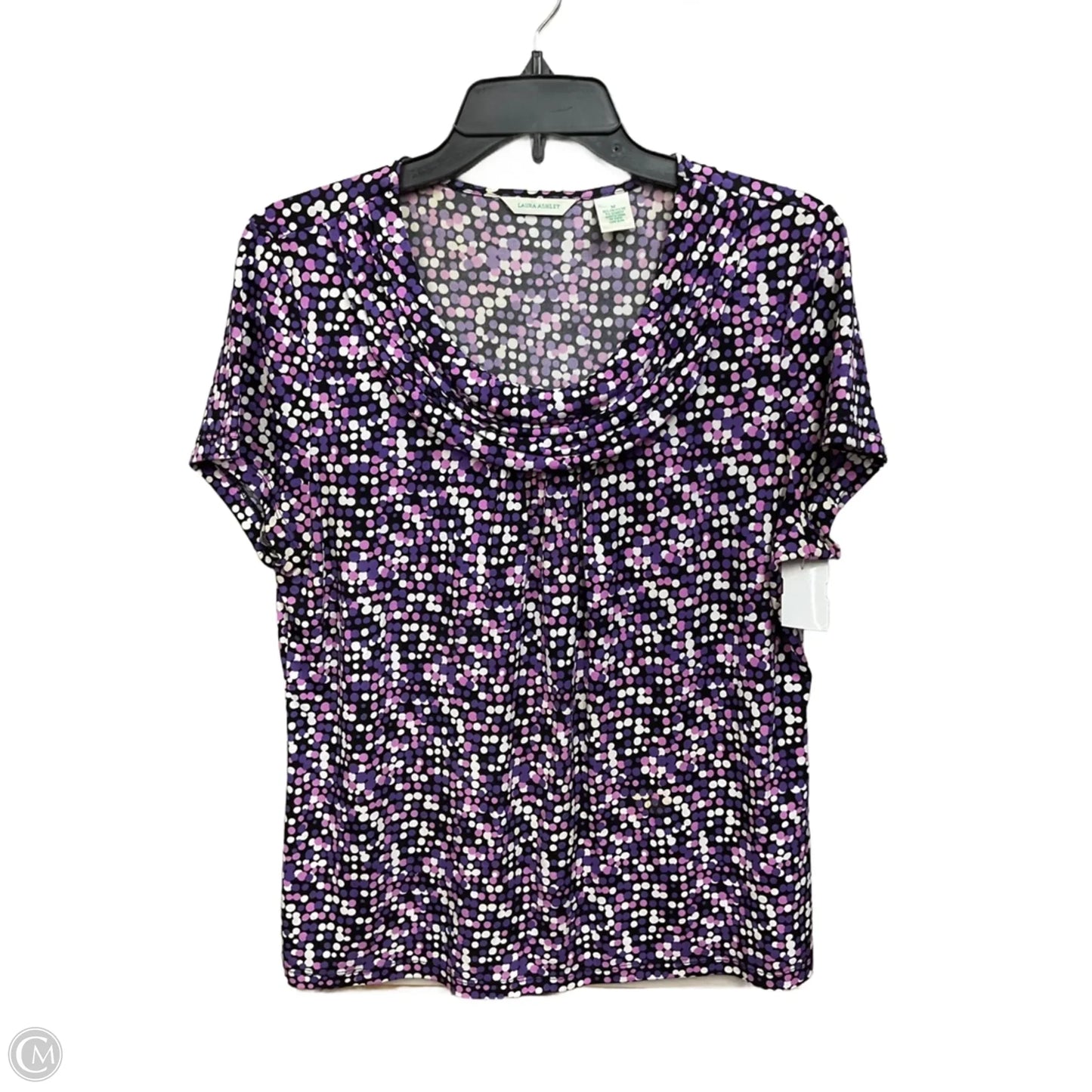 Top Short Sleeve By Laura Ashley In Purple, Size: M