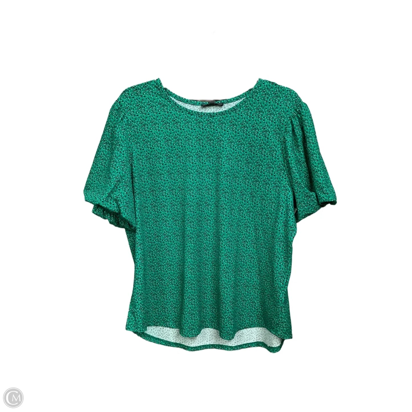 Top Short Sleeve By Adrianna Papell In Green, Size: Xl