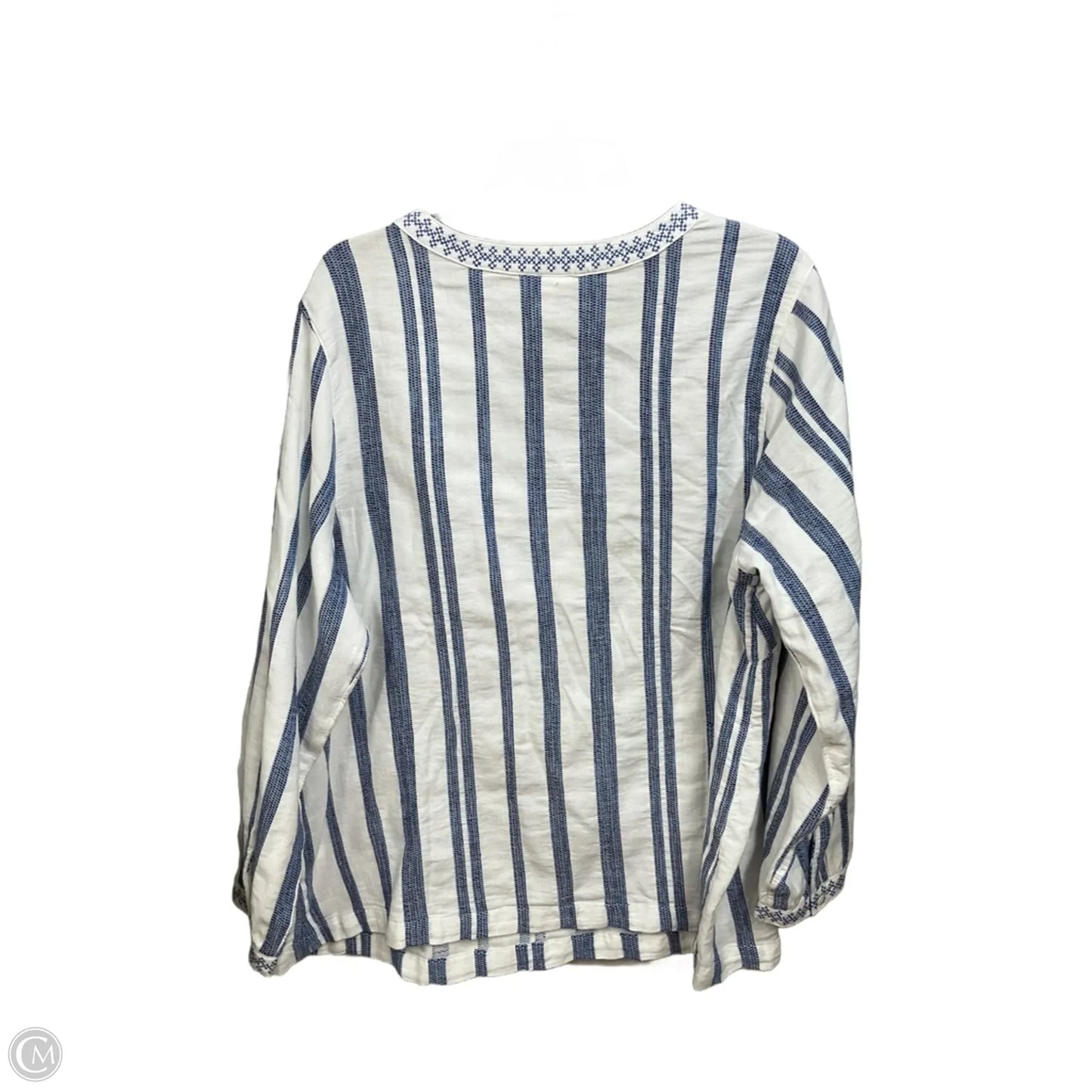Top Long Sleeve Basic By Pure Jill In Striped Pattern, Size: Xl
