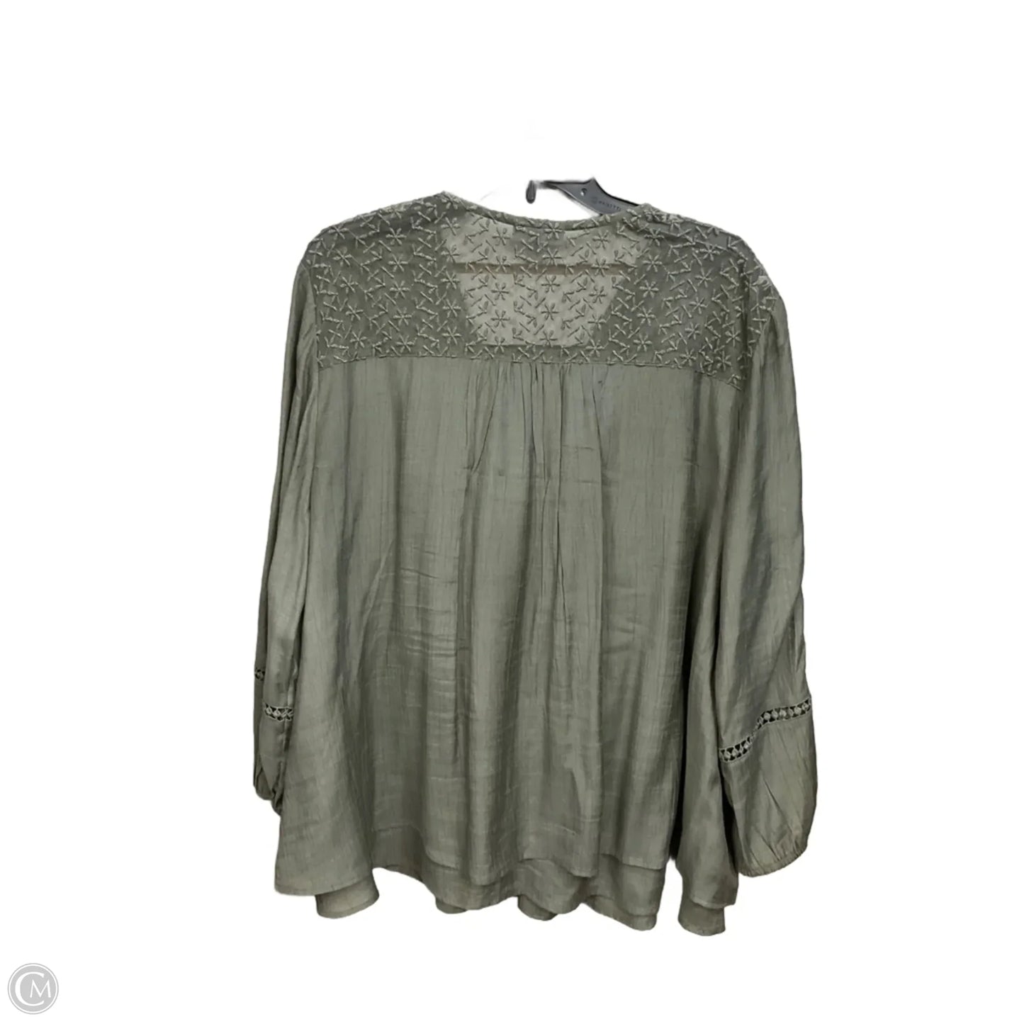 Top 3/4 Sleeve By Style And Company In Green, Size: Xxl