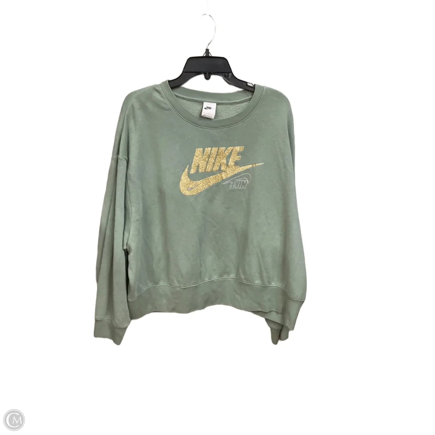 Sweatshirt Collar By Nike Apparel In Green, Size: 2x