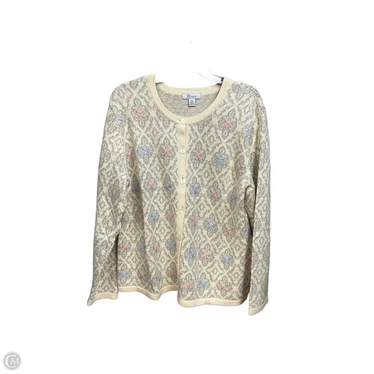 Cardigan By Clothes Mentor In Cream, Size: Xl