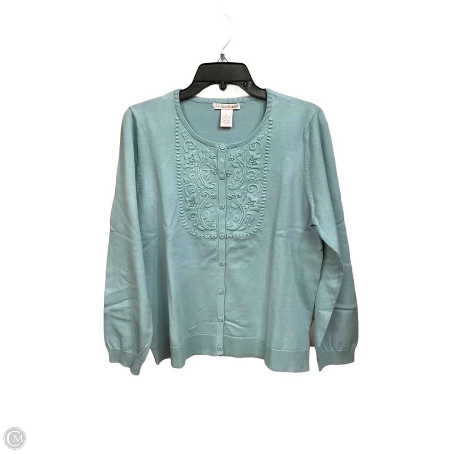 Cardigan By Clothes Mentor In Blue, Size: L