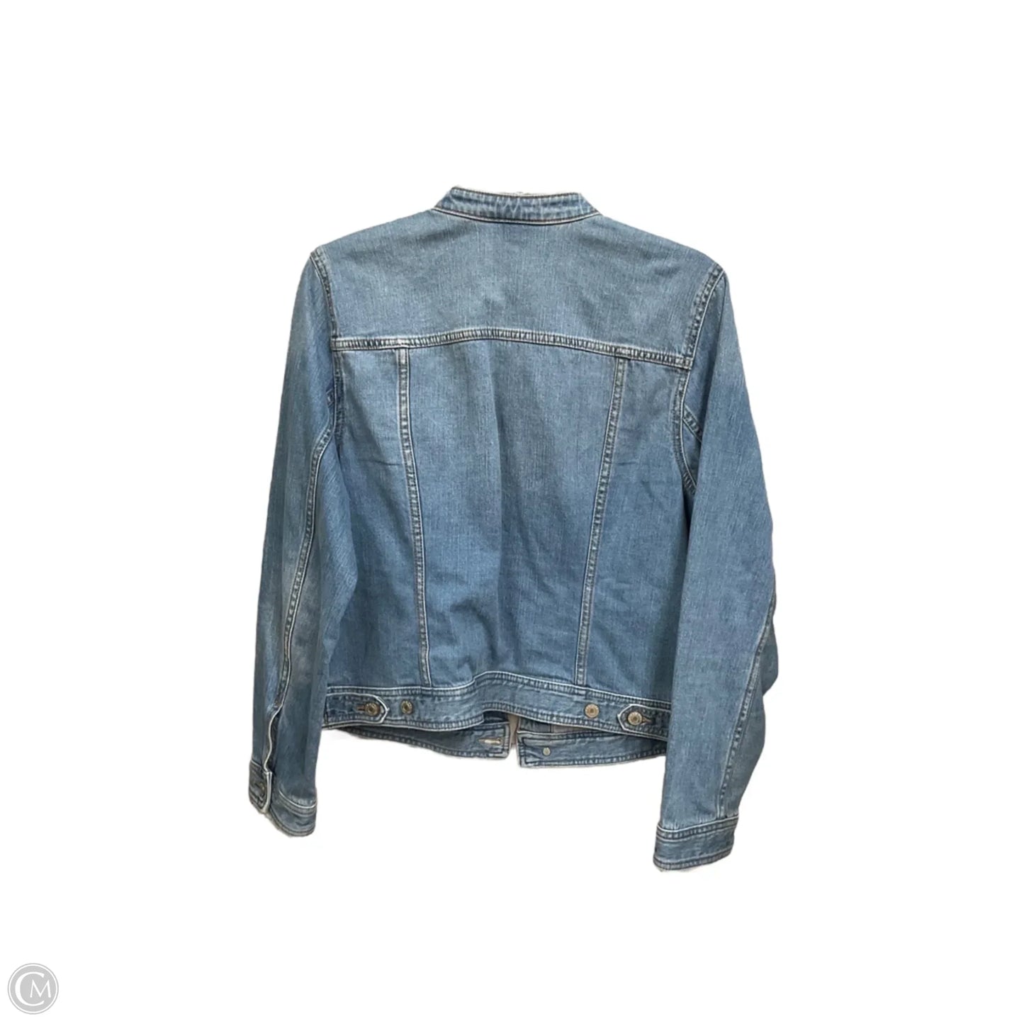 Jacket Denim By Talbots In Blue Denim, Size: L