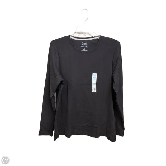 Top Long Sleeve Basic By Croft And Barrow In Black, Size: Xl