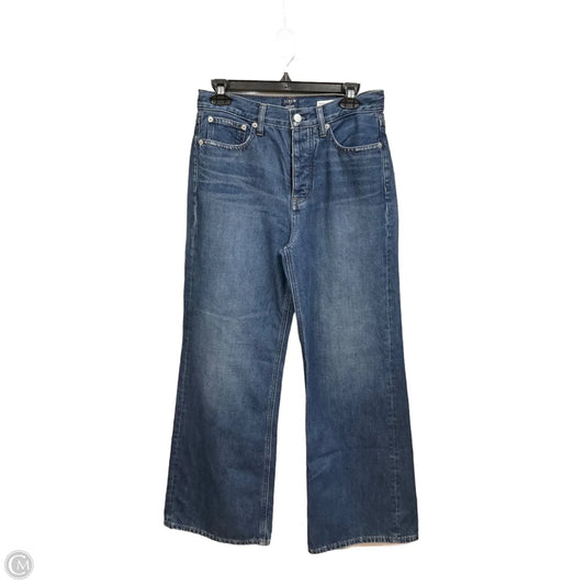 Jeans Wide Leg By J. Crew In Blue Denim, Size: 4