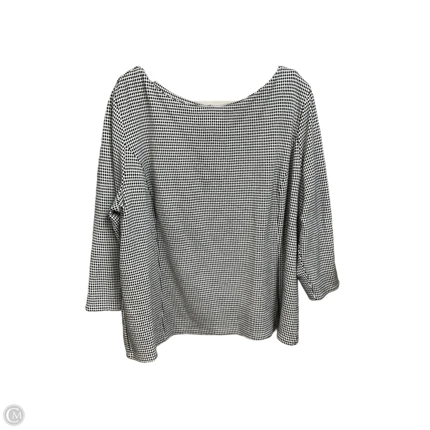 Top 3/4 Sleeve By Talbots In Polkadot Pattern, Size: 2x