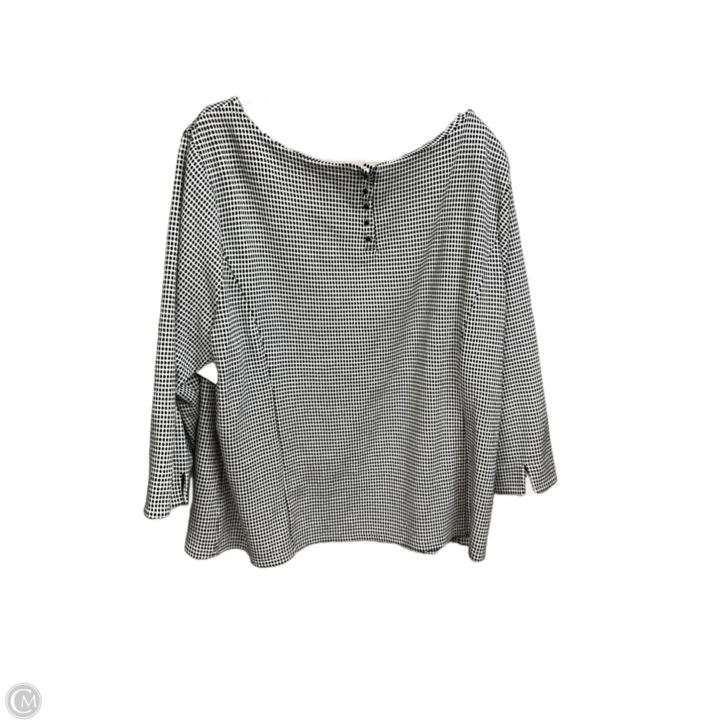 Top 3/4 Sleeve By Talbots In Polkadot Pattern, Size: 2x