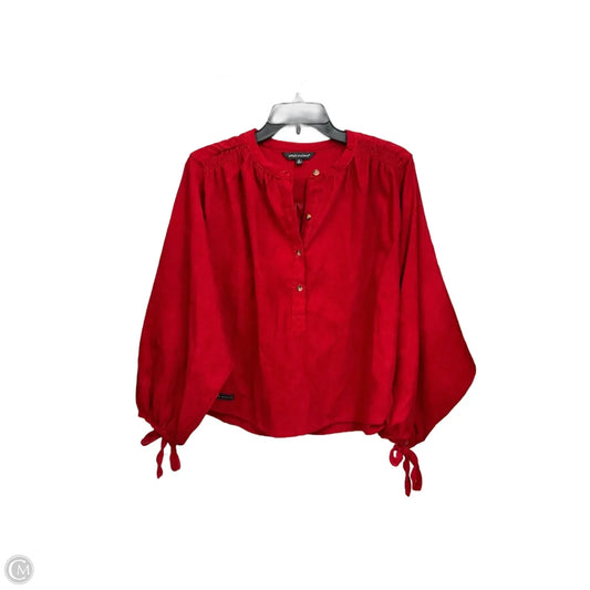 Top Long Sleeve By Simply Southern In Red, Size: S