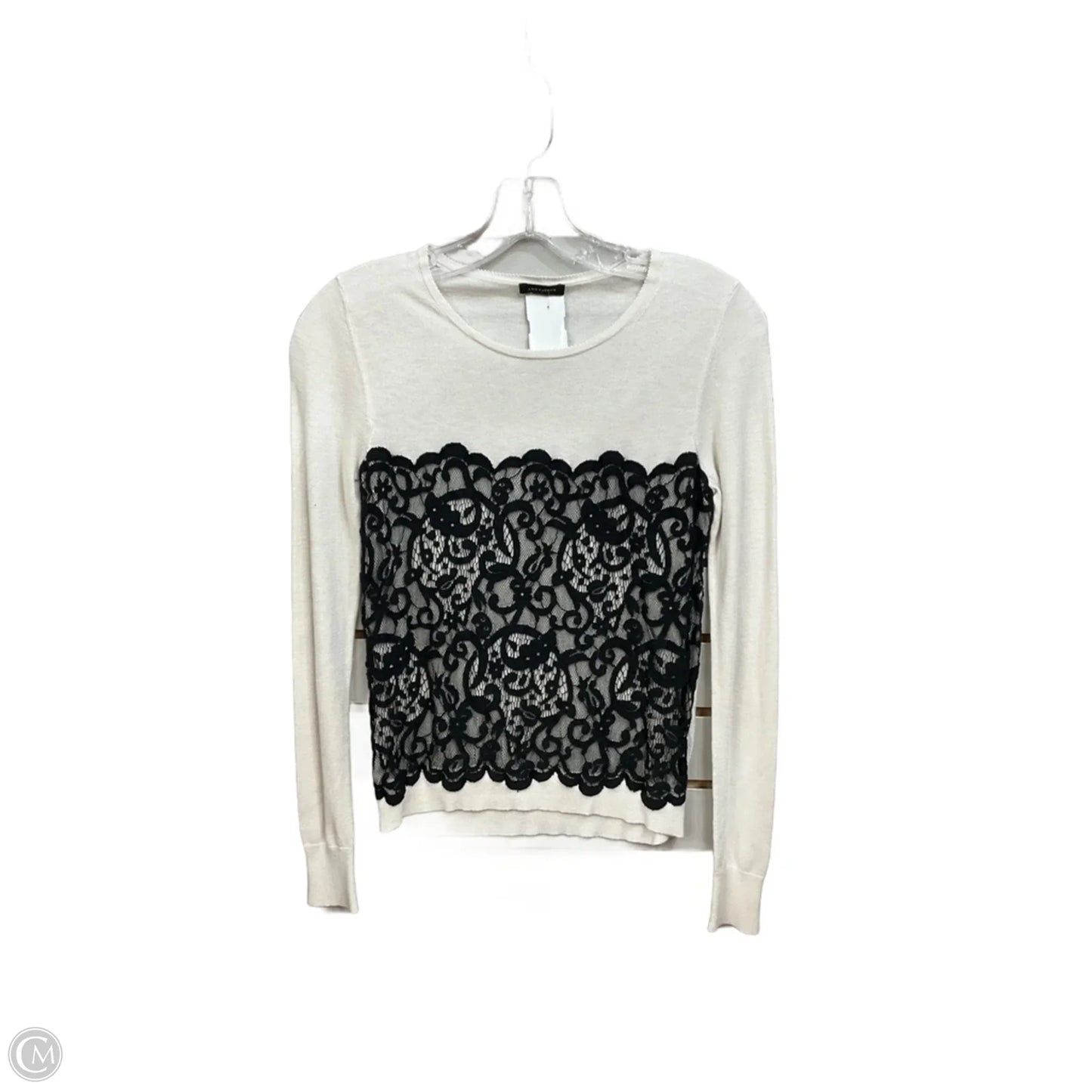 Top Long Sleeve By Ann Taylor In White, Size: Xs