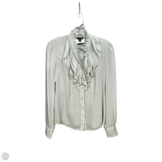 Blouse Long Sleeve By Ann Taylor In Blue, Size: Xs