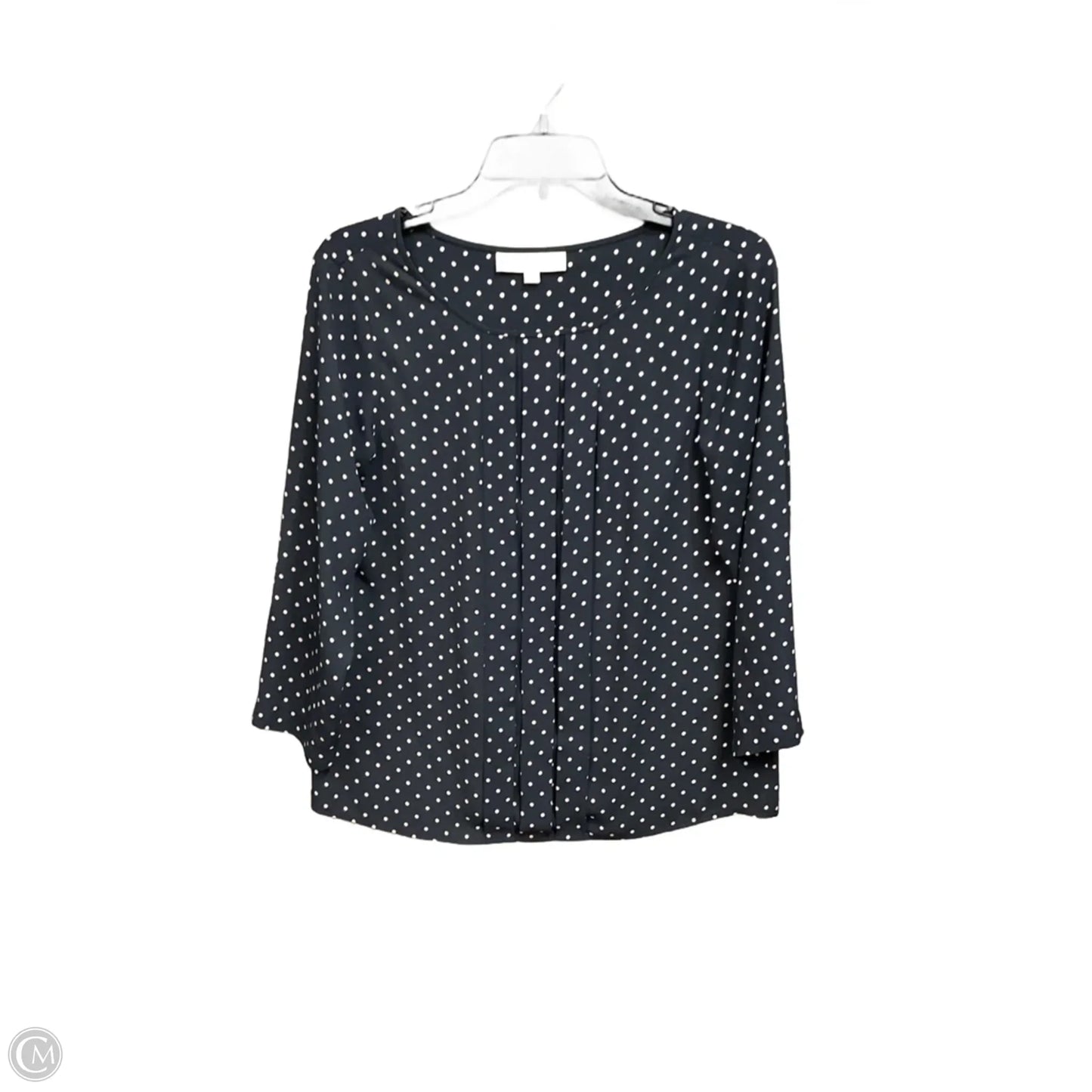 Blouse 3/4 Sleeve By Loft In Polkadot Pattern, Size: S