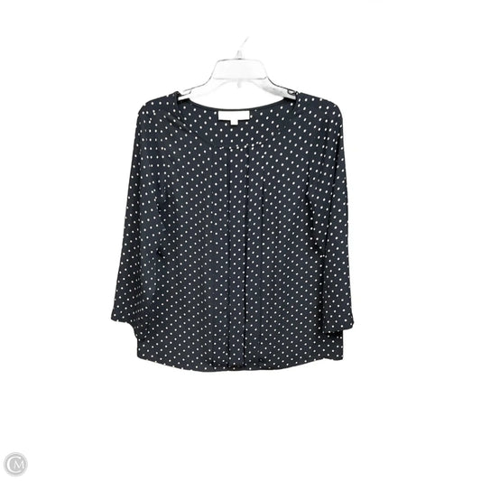 Blouse 3/4 Sleeve By Loft In Polkadot Pattern, Size: S