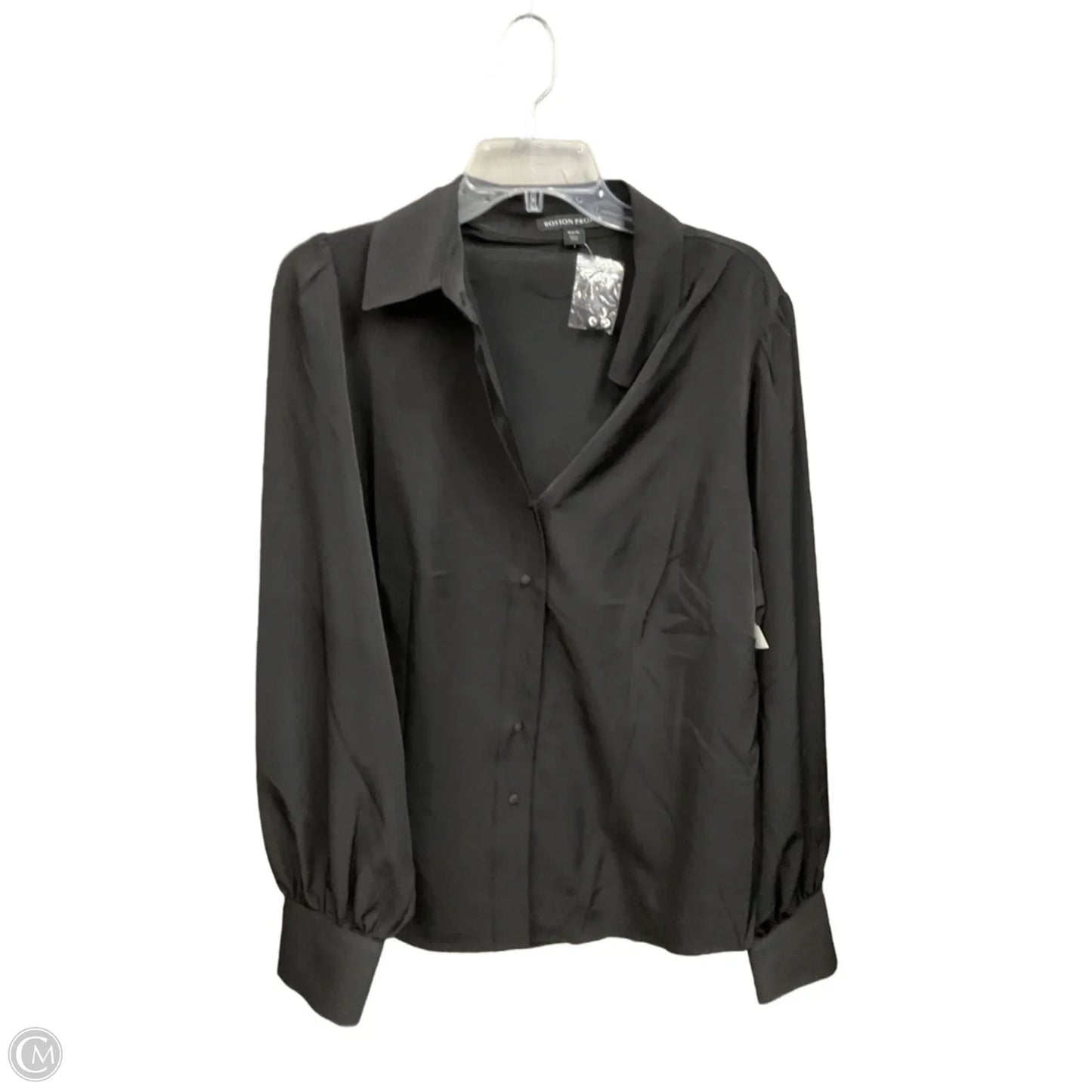 Blouse Long Sleeve By Boston Proper In Black, Size: Xl