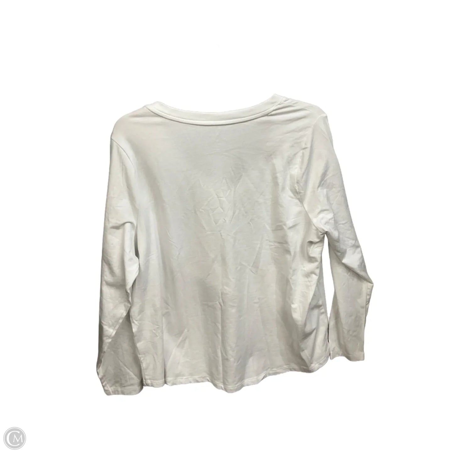 Top Long Sleeve Basic By Terra & Sky In White, Size: L