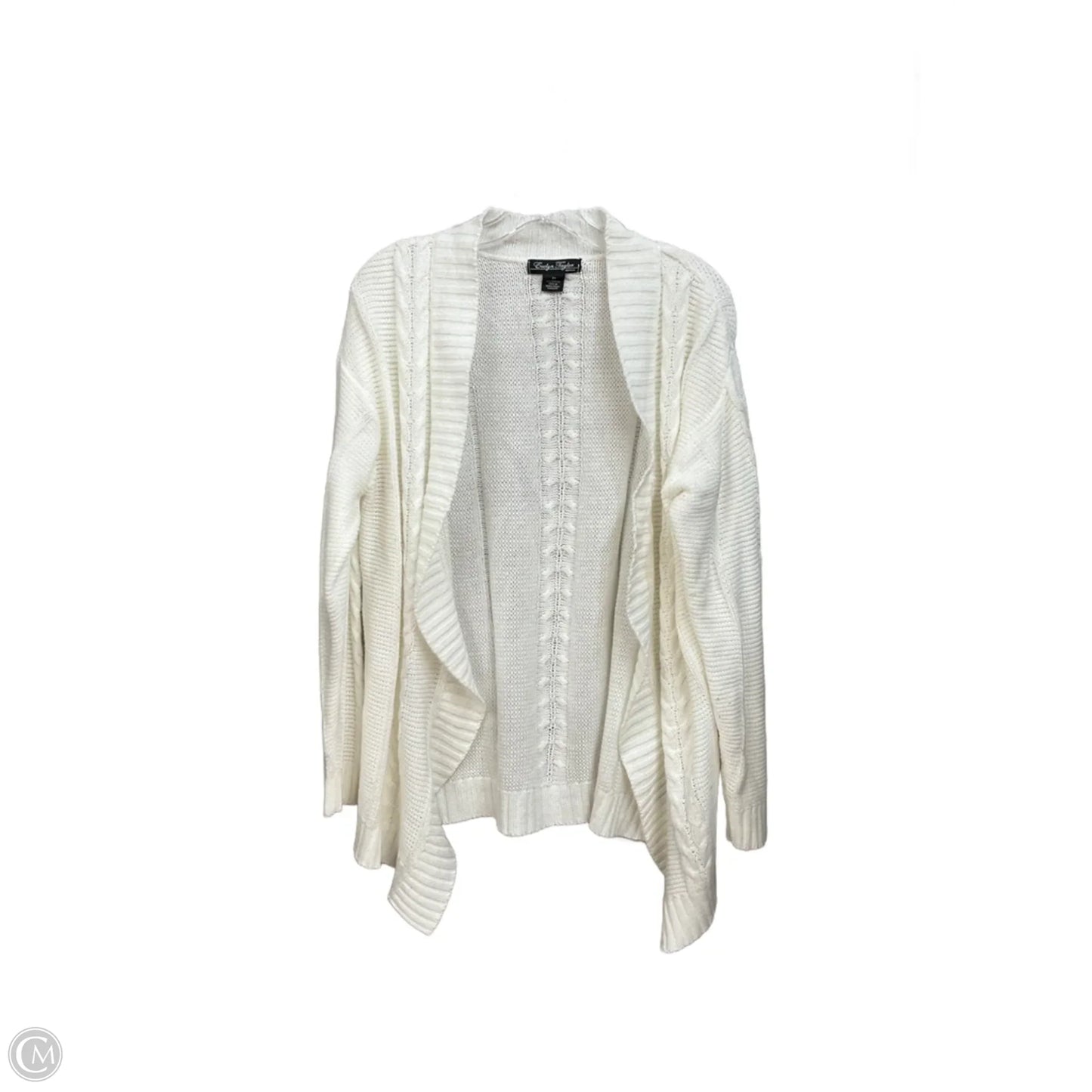 Cardigan By Clothes Mentor In White, Size: 2x