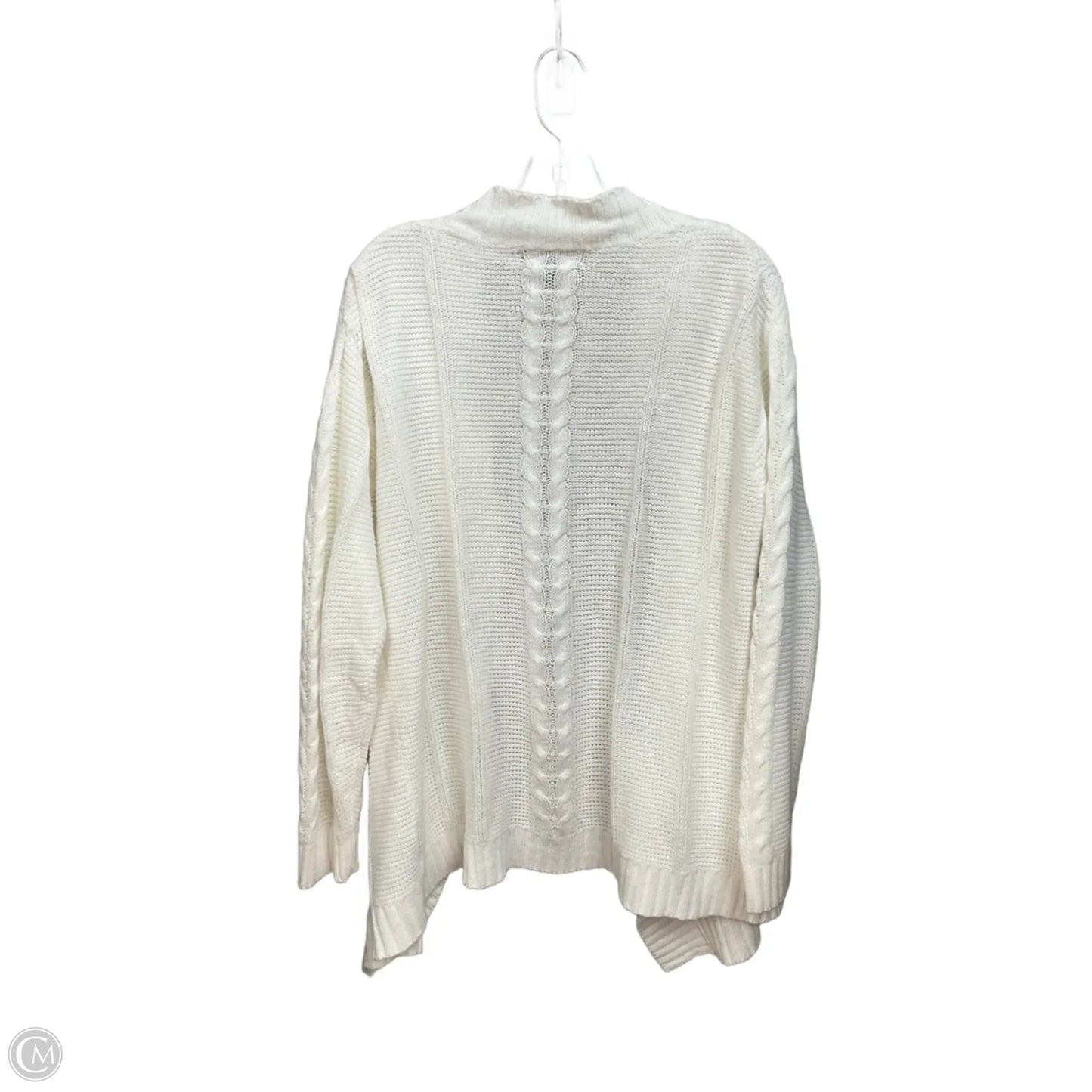 Cardigan By Clothes Mentor In White, Size: 2x