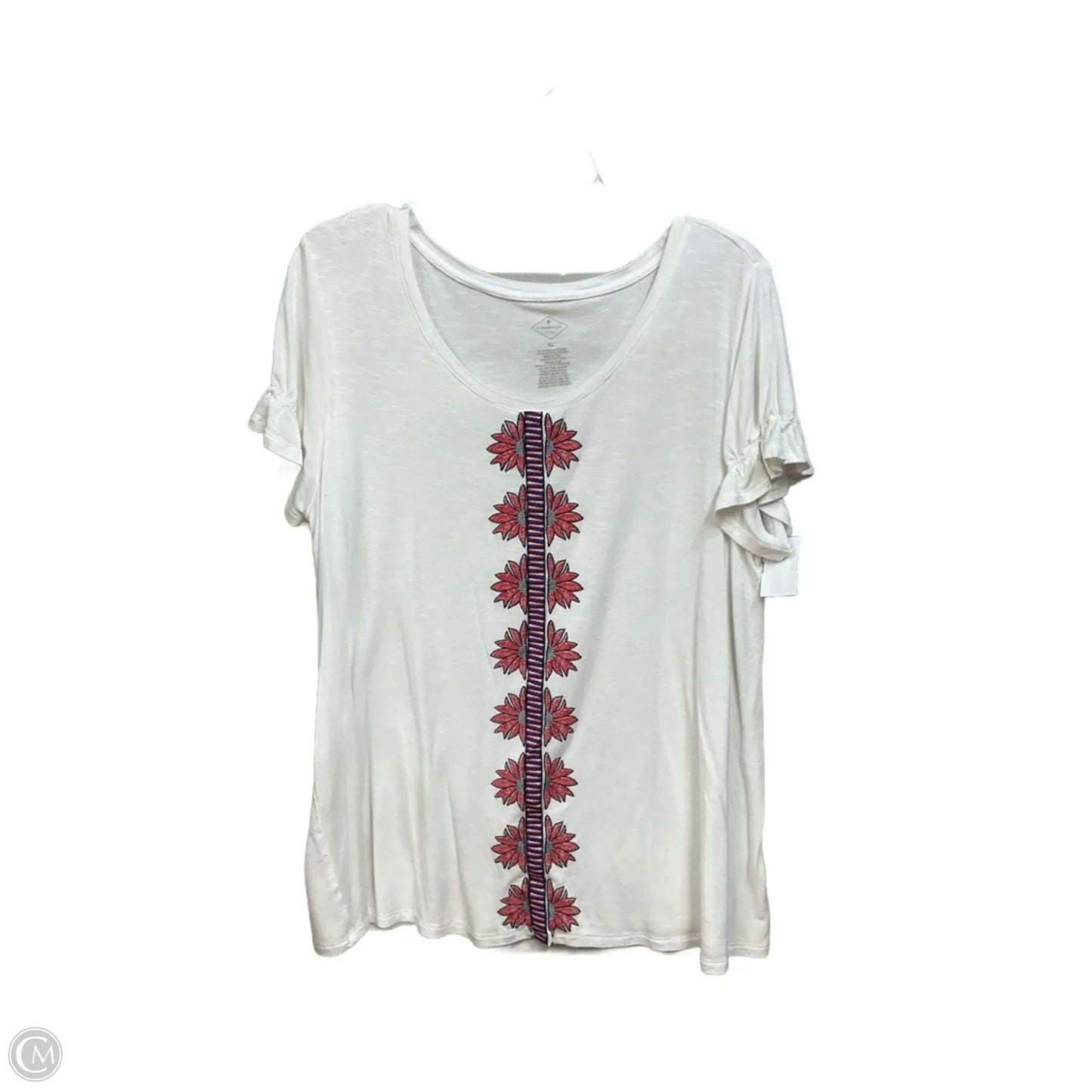 Top Short Sleeve By St Johns Bay In White, Size: Xl