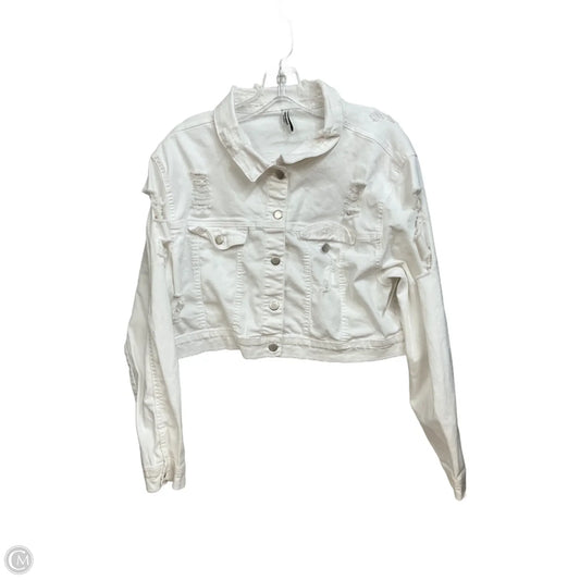 Jacket Denim By American Bazi In White, Size: 3x