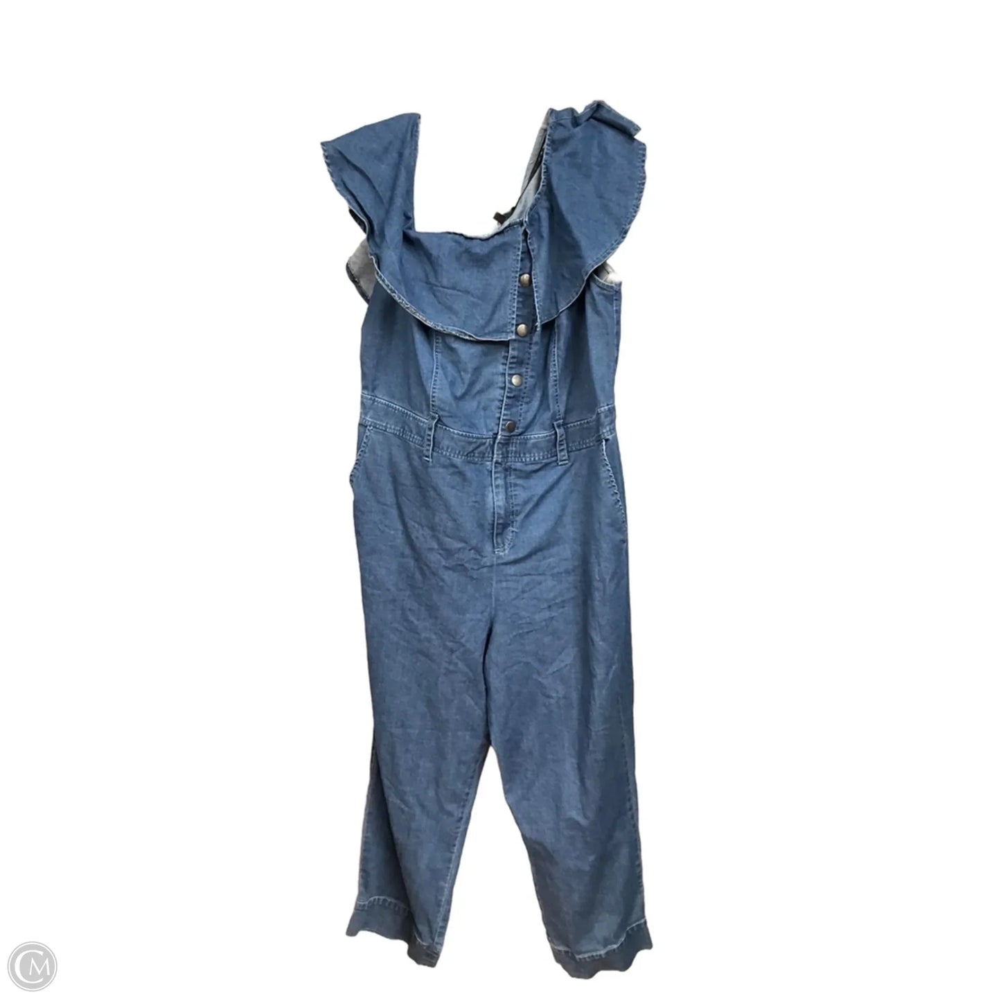 Jumpsuit By Eloquii In Blue Denim, Size: 2x