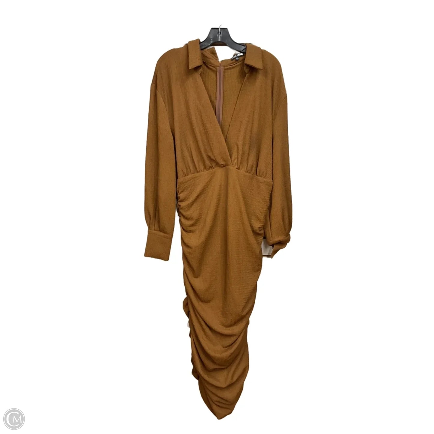 Dress Casual Maxi By Fashion Nova In Brown, Size: 1x