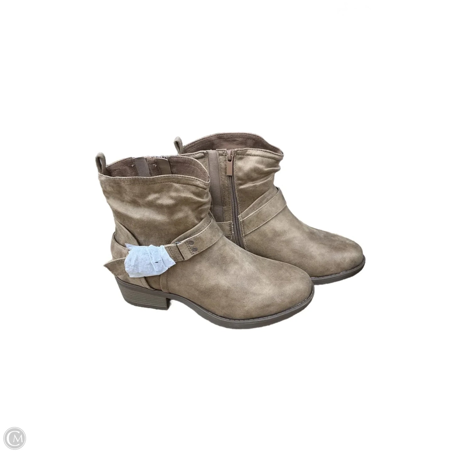 Boots Ankle Heels By Torrid In Tan, Size: 9.5