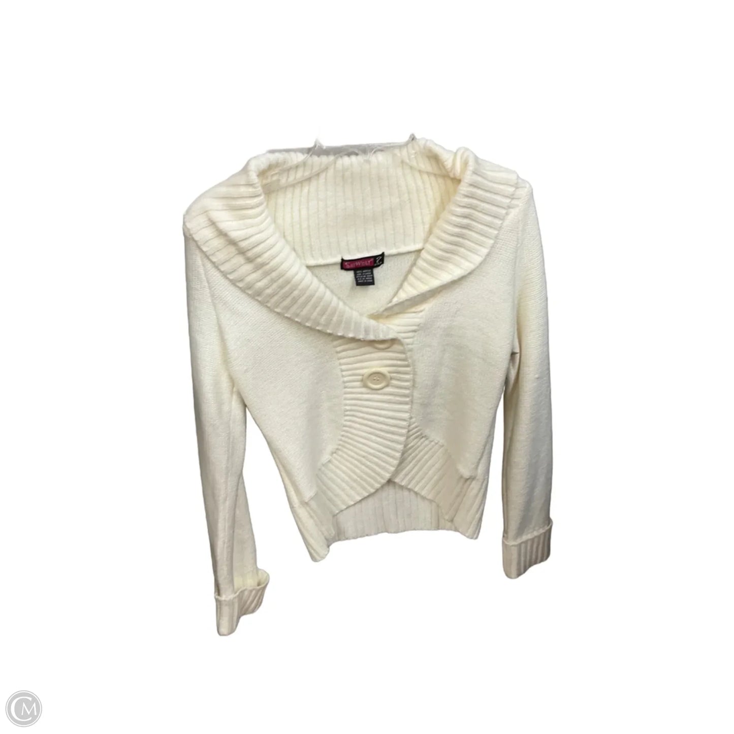 Cardigan By Say What In White, Size: Xl