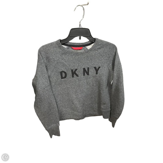 Athletic Sweatshirt Collar By Dkny In Grey, Size: S