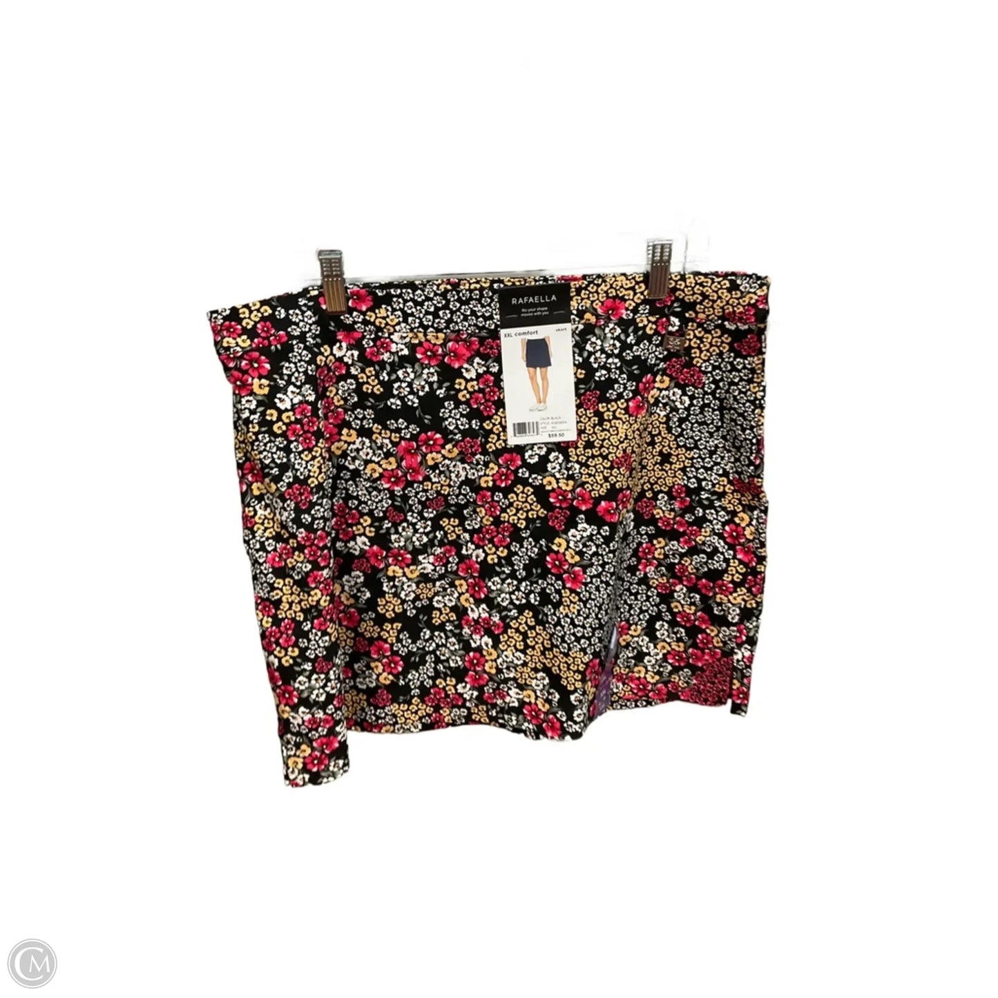 Skort By Rafaella In Floral Print, Size: 18