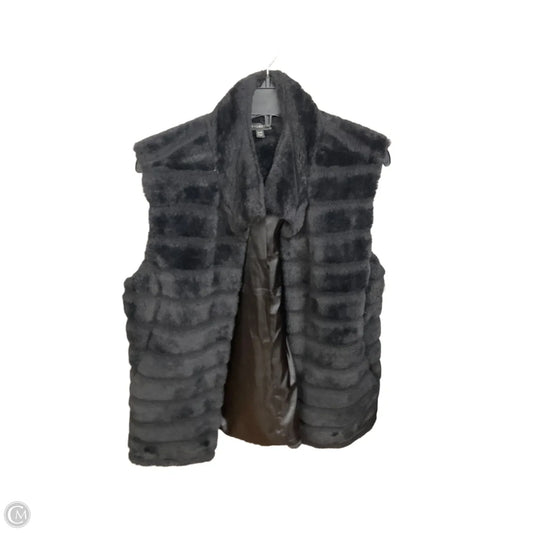 Vest Faux Fur & Sherpa By Talbots In Black, Size: S