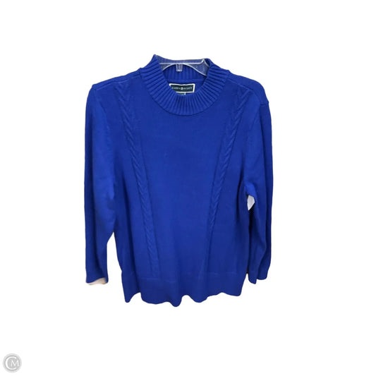 Sweater By Karen Scott In Blue, Size: Xxl