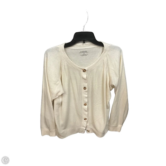 Cardigan By Clothes Mentor In Cream, Size: 1x