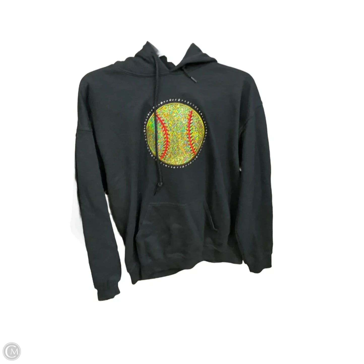 Sweatshirt Hoodie By Gildan In Black, Size: M