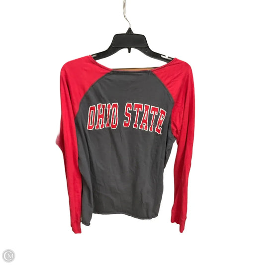 Top Long Sleeve By Clothes Mentor In Grey & Red, Size: L