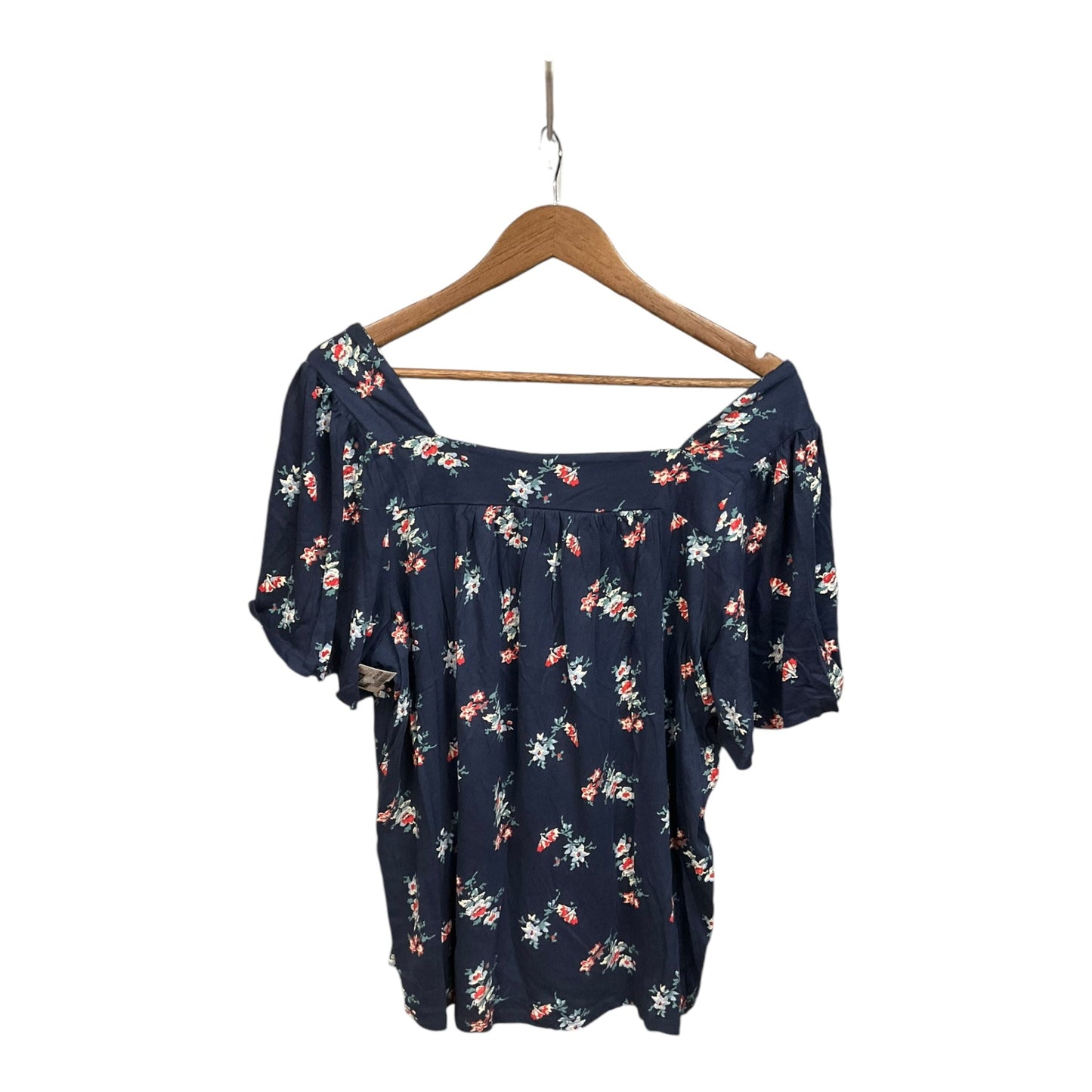 Top Short Sleeve By Lucky Brand In Floral Print, Size: Xl