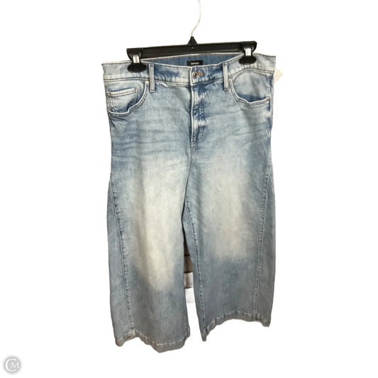 Jeans Wide Leg By Express In Blue Denim, Size: 12