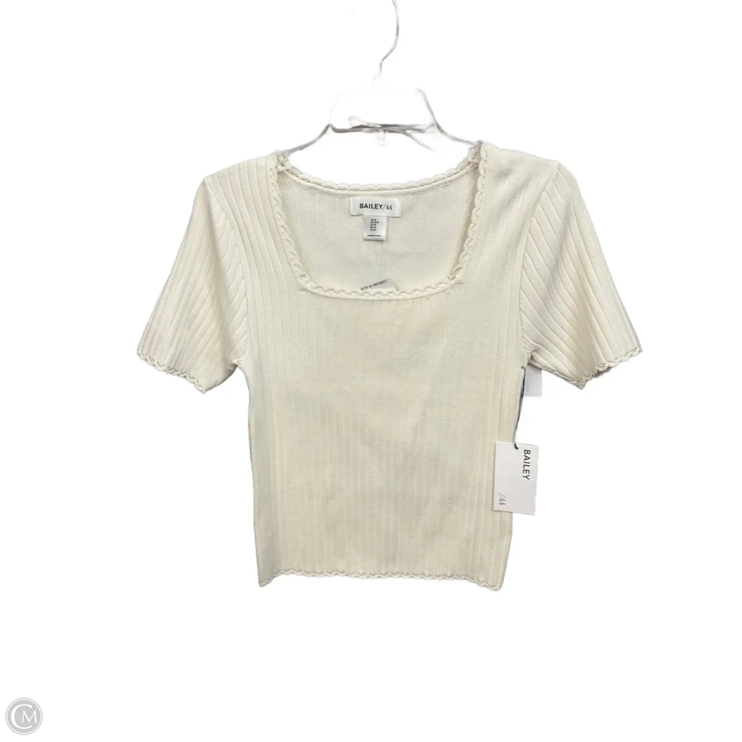 Top Short Sleeve Basic By Bailey 44 In Cream, Size: M